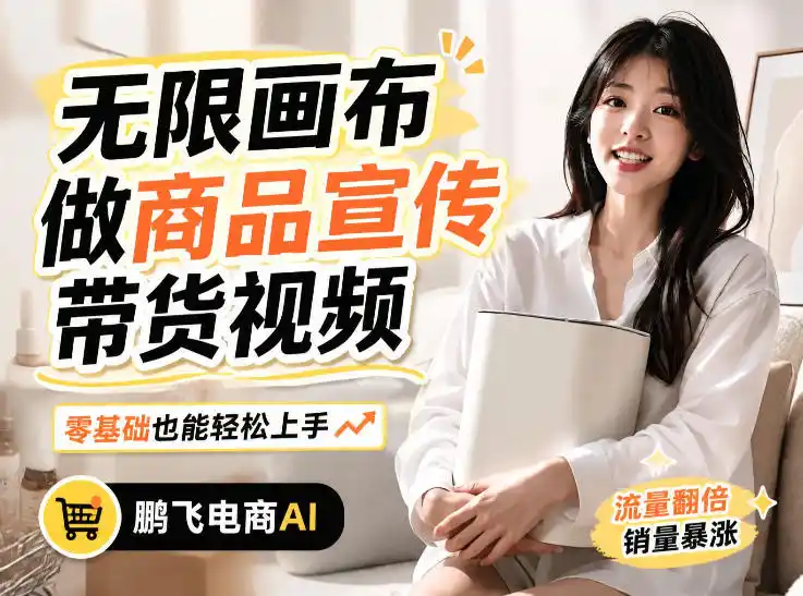 不用模特不用拍，AI生成电商带货视频｜无限画布从0到1搭建教程，全程实操演示，新手也能跟着落地-云网创