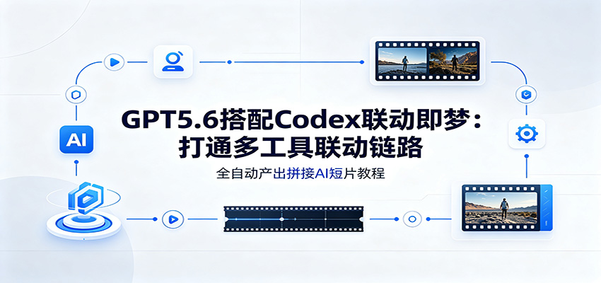 GPT5.6搭配Codex联动即梦：打通多工具联动链路，全自动产出拼接AI短片教程-云网创