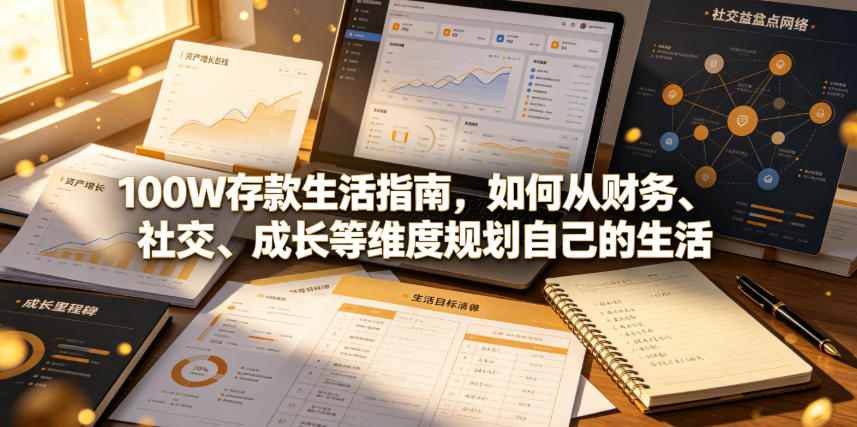 付费文章：100W存款生活指南，如何从财务、社交、成长等维度规划自己的生活-云网创
