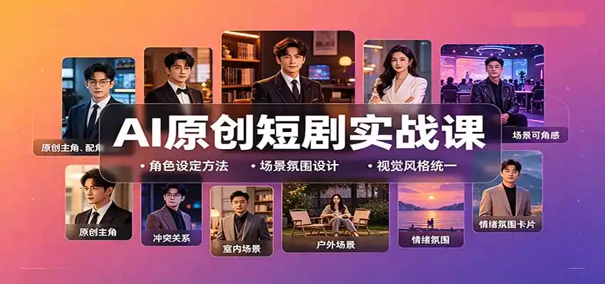 AI原创短剧实战课:从零搭建短剧创作全流程,批量产出可上线剧本-云网创