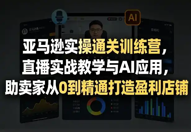 亚马逊实操通关训练营,直播实战教学与AI应用,助卖家从0到精通打造盈利店铺(更新8月8日)-云网创