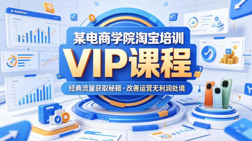 某电商学院淘宝培训VIP课程，各种经典有用的流量获取秘籍，改善运营产品没利润的处境(2026年5月)-云网创