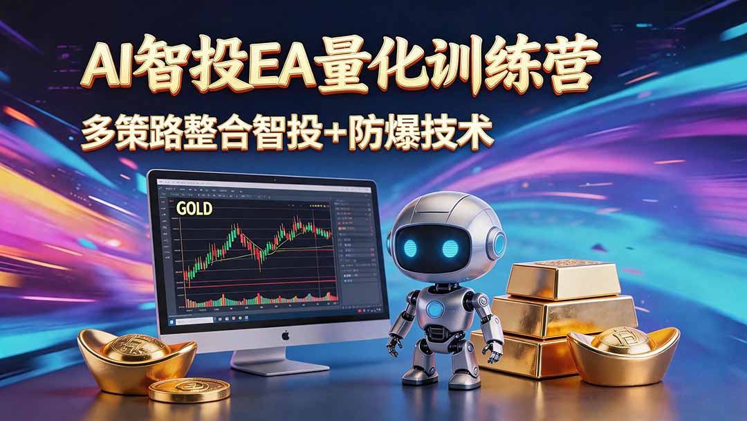 AI智投EA量化运营技术，自动化黄金操盘技术，小白也可以轻松上手日入1000+-云网创