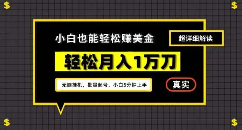 谷歌看广告撸美金2.0，无脑挂机，多号操作，月入1万刀【揭秘】-云网创