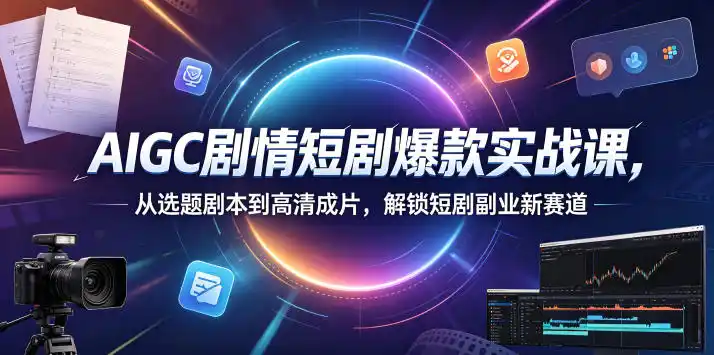 AIGC剧情短剧爆款实战课,从选题剧本到高清成片,解锁短剧副业新赛道(更新0906)-云网创