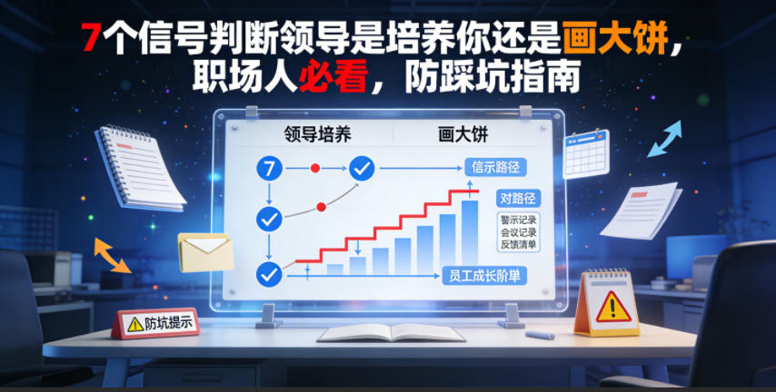 付费文章：7个信号判断领导是培养你还是画大饼，职场人必看，防踩坑指南-云网创