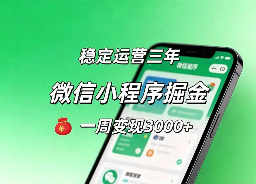 月收益稳定1W+的微信小程序,前期积累客户,后期躺平养老,小白轻松上手-云网创