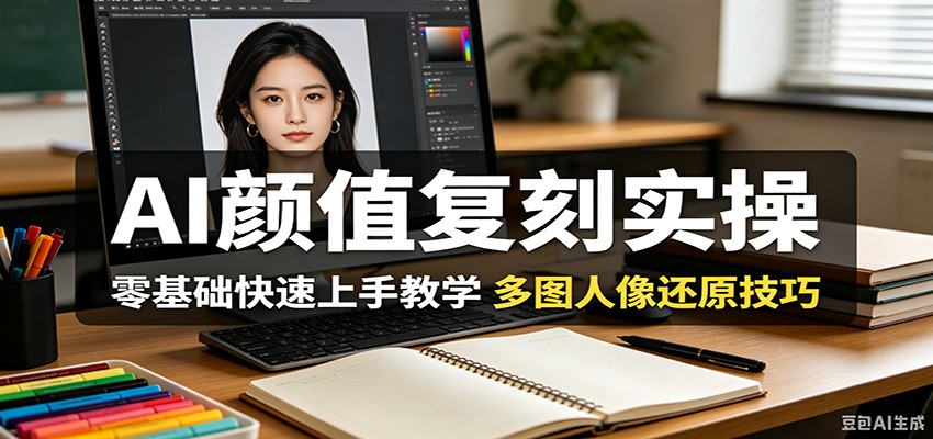 AI颜值复刻实操，零基础快速上手教学，多图人像还原技巧-云网创