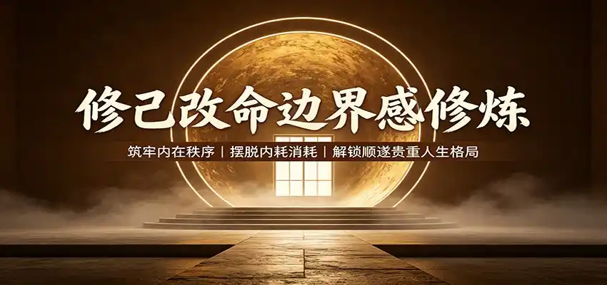 修己改命边界感修炼:筑牢内在秩序,摆脱内耗消耗,解锁顺遂贵重人生格局-云网创