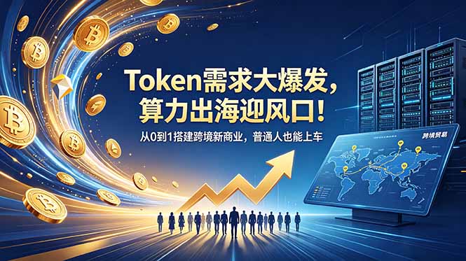 Token需求大爆发，算力出海迎风口！从0到1搭建跨境新商业，普通人也能上车-云网创