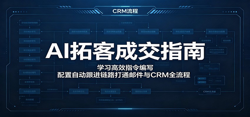 AI拓客成交指南：学习高效指令编写，配置自动跟进链路打通邮件与CRM全流程-云网创