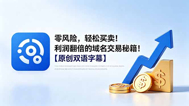 零风险，轻松买卖！利润翻倍的域名交易秘籍！【原创双语字幕】-云网创