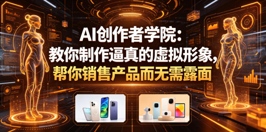 AI创作者学院：教你制作逼真的虚拟形象，帮你销售产品而无需露面【原创双语字幕】-云网创