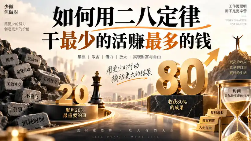 付费文章:如何用二八定律干最少的活賺最多的钱-云网创