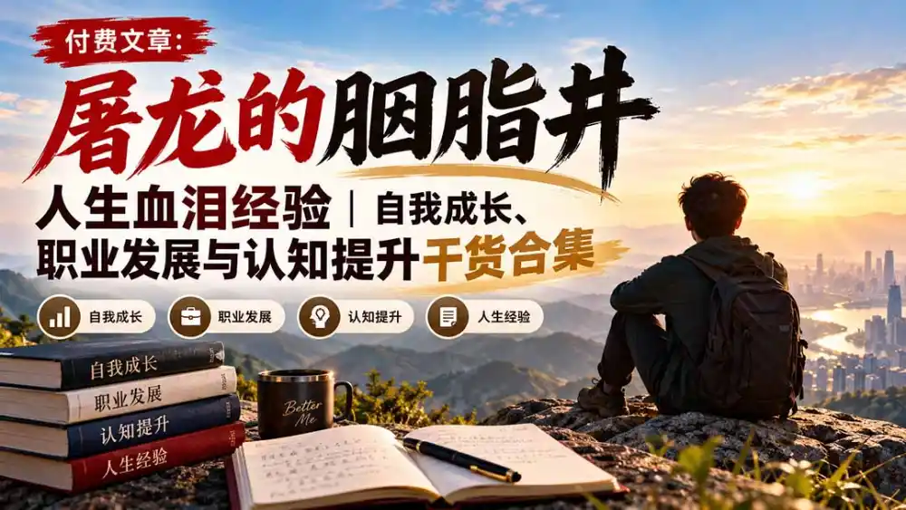 付费文章：屠龙的胭脂井人生血泪经验｜自我成长、职业发展与认知提升干货合集-云网创