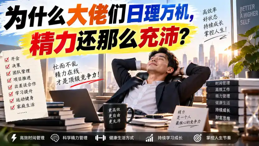 付费文章：为什么大佬们日理万机，精力还那么充沛？-云网创