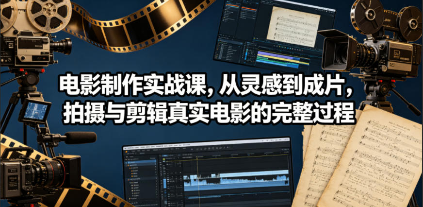 电影制作实战课，从灵感到成片，拍摄与剪辑真实电影的完整过程【原创双语字幕】-云网创