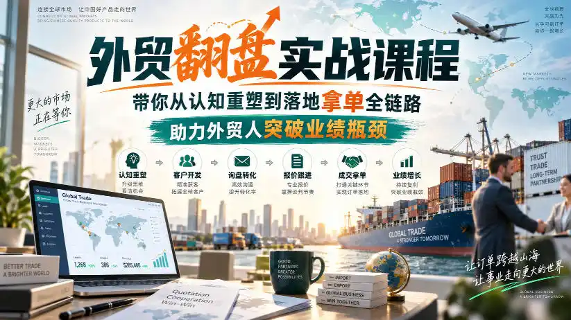 外贸翻盘实战课程，带你从认知重塑到落地拿单全链路，助力外贸人突破业绩瓶颈-云网创