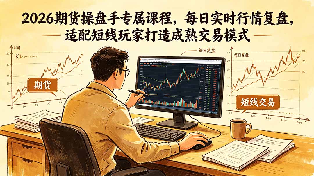 2026期货操盘手专属课程-更新6月，每日实时行情复盘，适配短线玩家打造成熟交易模式-云网创