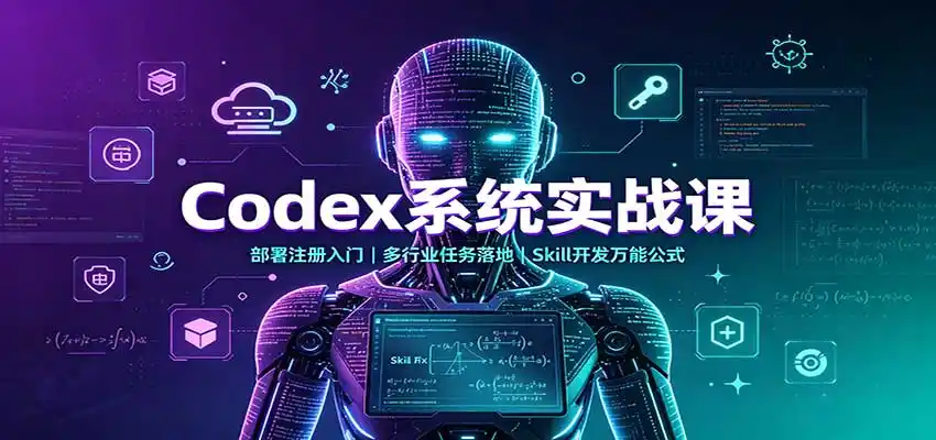 Codex系统实战课:部署注册入门,多行业任务落地,Skill开发万能公式-云网创