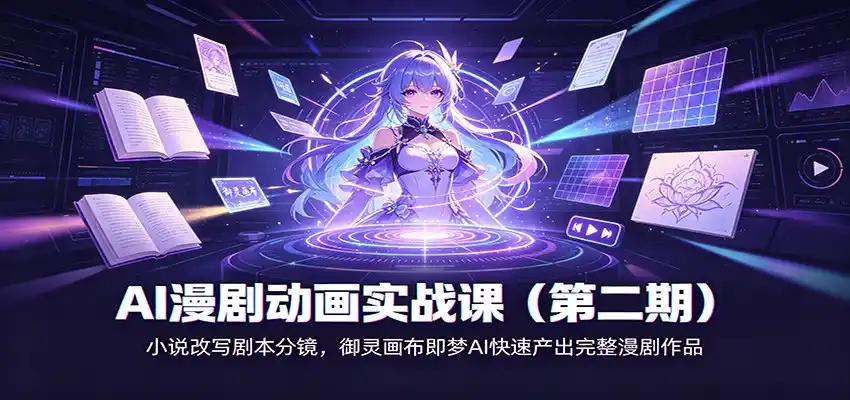 AI漫剧动画实战课(第二期):小说改写剧本分镜,御灵画布即梦AI快速产出完整漫剧作品-云网创