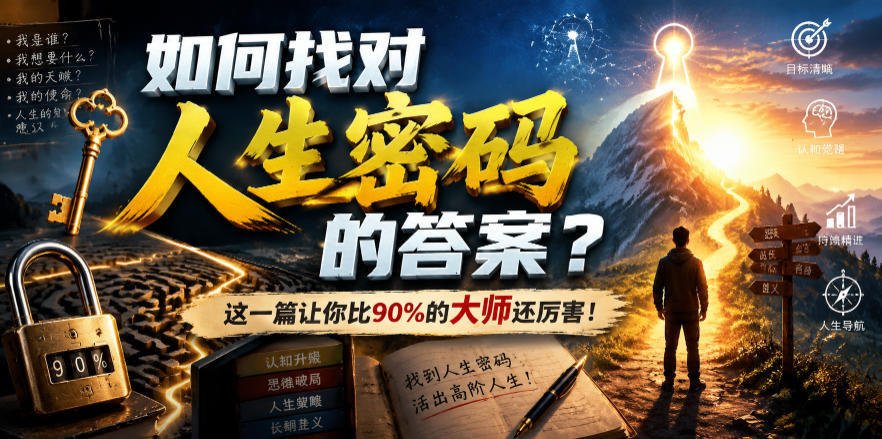 付费文章：如何找对人生密码的答案？这一篇让你比90%的大师还厉害！-云网创