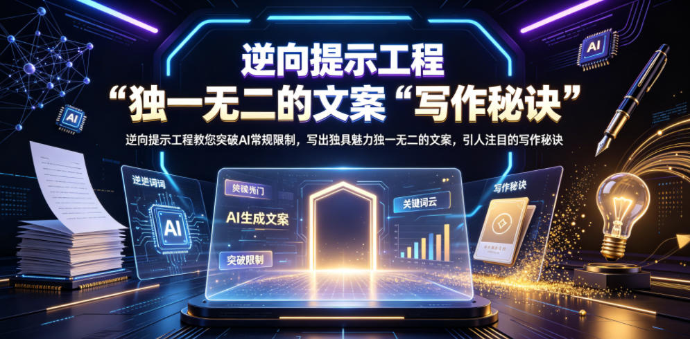 逆向提示工程教您突破AI常规限制，写出独具魅力独一无二的文案，引人注目的写作秘诀【原创双语字幕】-云网创