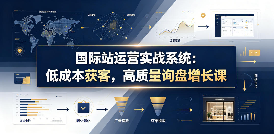 国际站运营实战系统：低成本获客，高质量询盘增长课(更新26年)-云网创