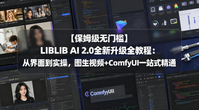 【保姆级无门槛】LIBLIB AI 2.0全新升级全教程：从界面到实操，图生视频+ComfyUI一站式精通-云网创