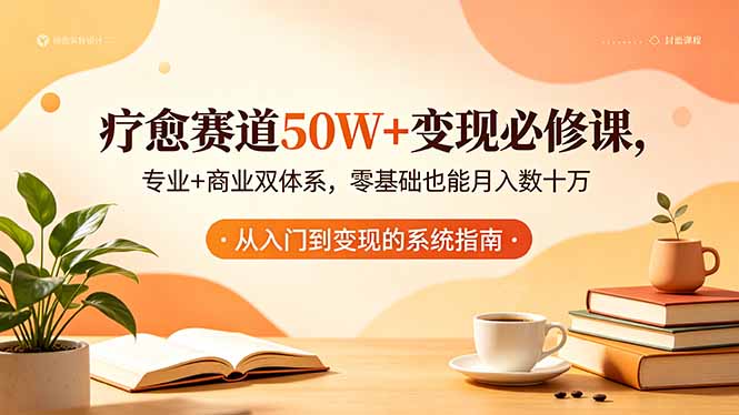 疗愈赛道50W+变现必修课,专业+商业双体系,零基础也能月入数十万
