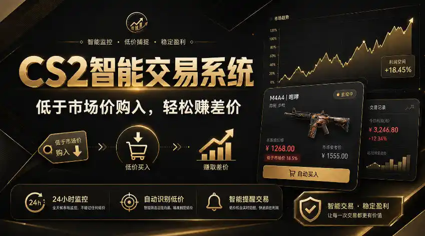 CS2智能交易系统,轻松賺差价|自动运行,无需自己挂G|数据支持任何形式验证【揭秘】-云网创