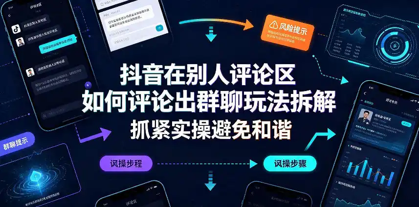 抖音在别人评论区如何评论出群聊玩法拆解，抓紧实操避免和谐-云网创