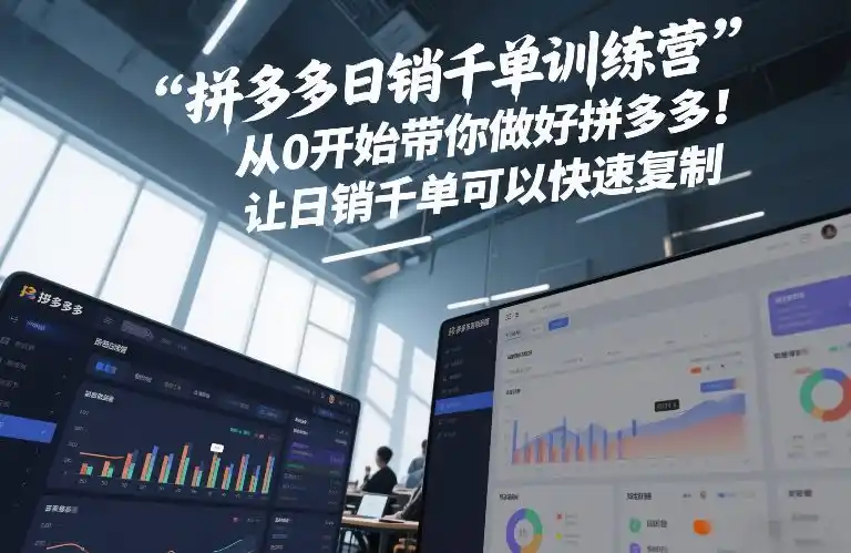 拼多多日销千单训练营，从0开始带你做好拼多多，让日销千单可以快速复制(更新26年8月)-云网创