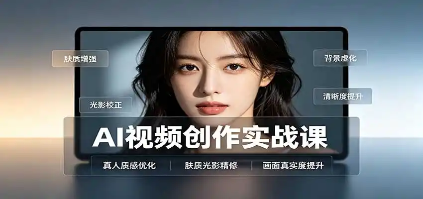 AI视频创作实战课:人物面部情绪调试,真人质感优化,提示词模板与变现方向-云网创