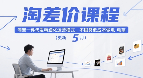 淘差价课程，淘宝一件代发精细化运营模式，不囤货低成本做电商(更新26年6月)-云网创